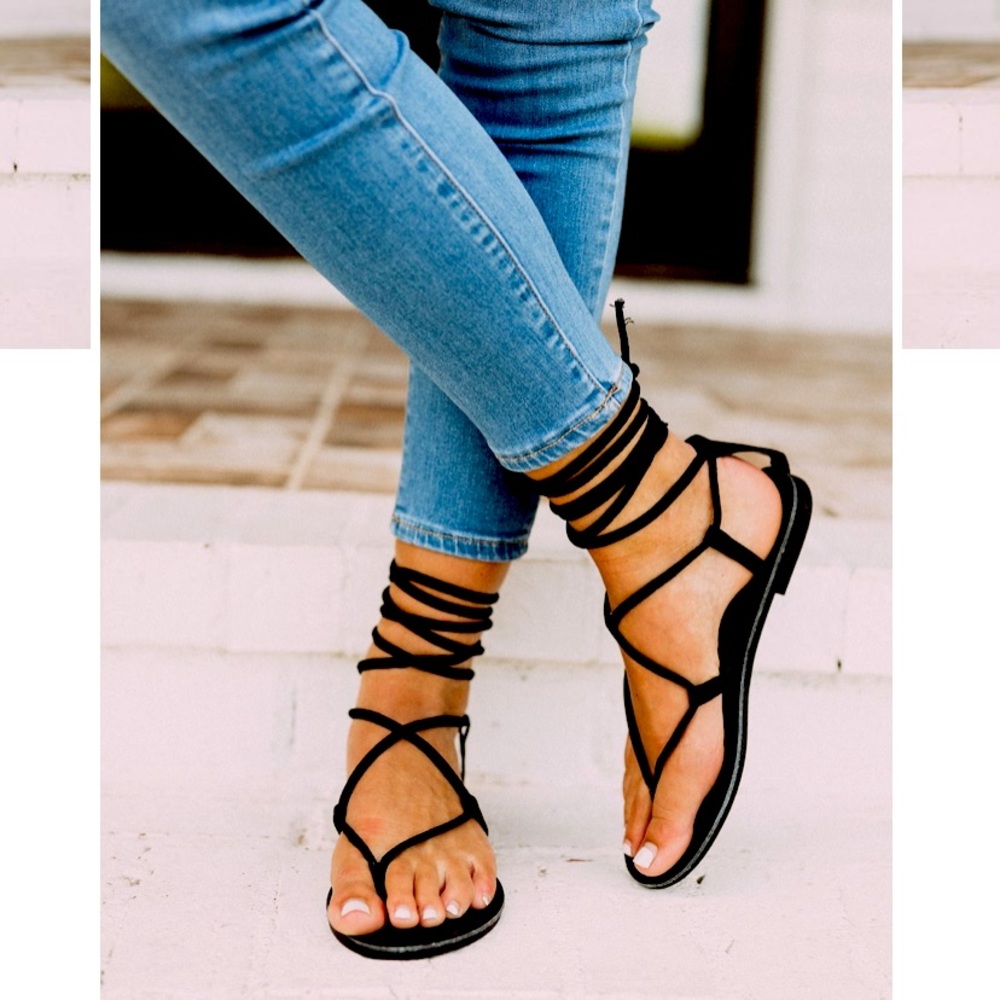 Djuna Wrap Sandal - BLACK